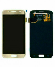 Дисплей для Samsung SM-G935F Galaxy S7 Edge + тачскрин (золотой) (оригинал LCD) (с деффектом)