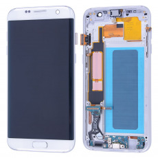 Дисплей для Samsung SM-G935F Galaxy S7 Edge в рамке тачскрин серебряный OEM