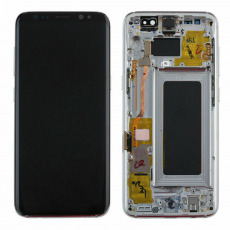 Дисплей для Samsung SM-G950F Galaxy S8 в рамке + тачскрин (серебряный), (оригинал NEW)