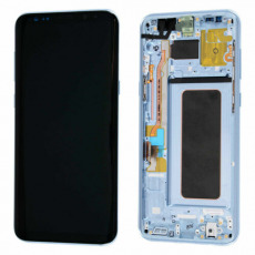 Дисплей для Samsung SM-G955F Galaxy S8 Plus тачскрин в рамке голубой OEM LCD