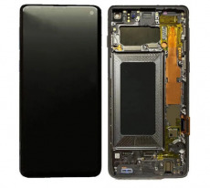 Дисплей для Samsung SM-G973F Galaxy S10 в рамке + тачскрин (черный) (GH97-21065A) (оригинал NEW)