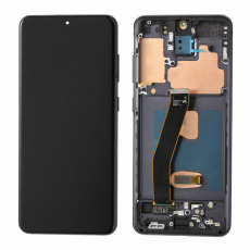Дисплей для Samsung SM-G980F Galaxy S20 тачскрин с рамкой черный OEM