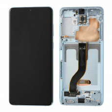 Дисплей для Samsung SM-G985F Galaxy S20 Plus тачскрин с рамкой голубой OEM