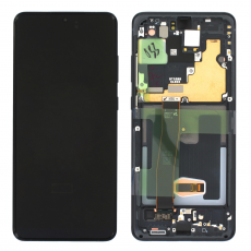 Дисплей для Samsung SM-G988F Galaxy S20 Ultra в рамке + тачскрин (черный) (оригинал LCD)