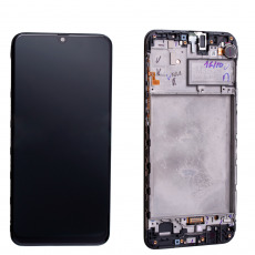 Дисплей для Samsung SM-M215F Galaxy M21 тачскрин в рамке черный OEM LCD