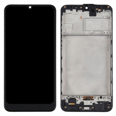 Дисплей для Samsung SM-M315F Galaxy M31 тачскрин в рамке черный OEM LCD