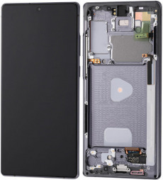 Дисплей для Samsung SM-N980F Galaxy Note 20 тачскрин в рамке черный OEM