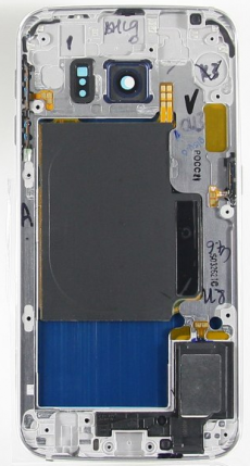 Средняя часть корпуса для Samsung G925F Galaxy S6 Edge (золотой) (оригинал Б/У)