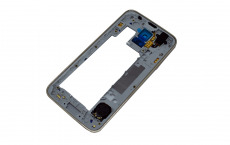 Средняя часть корпуса для Samsung G900 Galaxy S5 в сборе с динамикоми кнопками (золотой) OEM