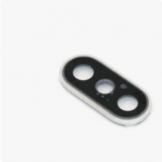 Стекло камеры для iPhone XS Max (с рамкой) белое OEM