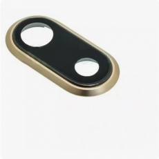 Стекло камеры + рамка для iPhone 8 Plus (золотой) (оригинал)