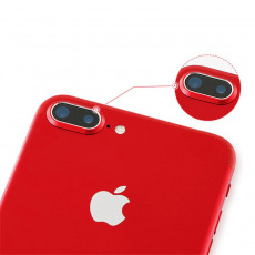 Металлический ободок под камеру для iPhone 8 Plus (красный)
