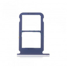 Держатель SIM-карты для Huawei Honor 10 (COL-L29) серебряно-синий