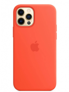 Чехол для iPhone 12 / 12 Pro Silicone Case (оранжевый)
