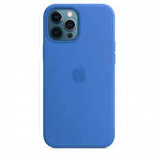 Чехол для iPhone 12 / 12 Pro Silicone Case (сине-голубой)