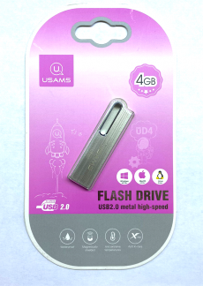 Накопитель флэш USAMS 4GB USB 2.0 METAL серебро