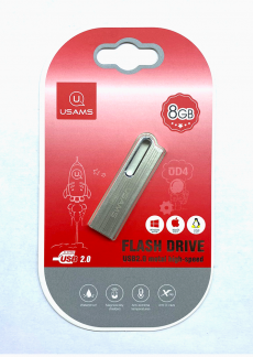 Накопитель флэш USAMS 8GB USB 2.0 METAL серебро