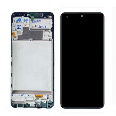 Дисплей для Samsung SM-M325F Galaxy M32 тачскрин в рамке черный OEM