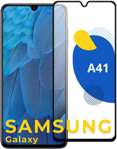 Защитное стекло для Samsung Galaxy A41 (2020) Full черный SM-A415F
