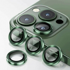 Защитное стекло камеры для iPhone 13 Pro и 13 Pro Max светящийся зелёный