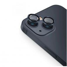 Защитное стекло камеры для iPhone 13 и 13 Mini металлик чёрный