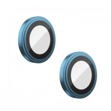 Защитное стекло камеры для iPhone 13 и 13 Mini металлик синий