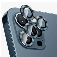 Защитное стекло камеры для iPhone 12 Pro Max металлик синий