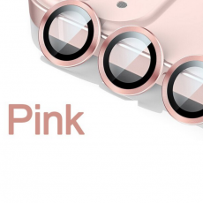 Защитное стекло камеры для iPhone 12 Pro Max металлик розовый