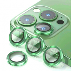 Защитное стекло камеры для iPhone 12 Pro Max светящийся салатовый