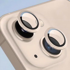Защитное стекло камеры для iPhone 11  12 и 12 Mini металлик розовый
