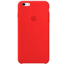 Чехол Apple iPhone 6 / 6S Liquid Silicone Case №8 (закрытый низ) (красный)