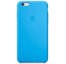 Чехол Apple iPhone 6 / 6S Liquid Silicone Case (закрытый низ) (голубой)