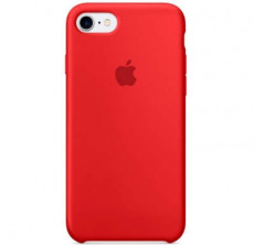 Чехол Apple iPhone 7 / 8 / SE 2020 Liquid Silicone Case №8 (закрытый низ) (красный)