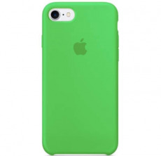 Чехол Apple iPhone 7 / 8 / SE 2020 Liquid Silicone Case (закрытый низ) (зеленый)