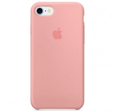 Чехол Apple iPhone 7 / 8 / SE 2020 Liquid Silicone Case №4 (закрытый низ) (песочно-розовый)