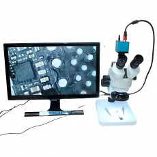 Микроскоп HU708A тринокулярный стерео с ЖК экраном