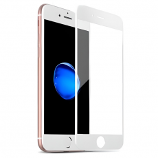Защитное стекло для iPhone 7 Plus и 8 Plus FULL белый Антишпион