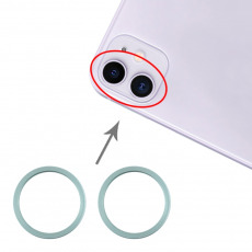 Металлический ободок под камеру для iPhone 11 (зеленый) (комплект 2шт) Оригинал