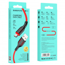 Кабель BOROFONE BX63 Micro USB 8-pin 2.4A 1m (красный)