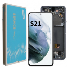 Дисплей для Samsung SM-G991F Galaxy S21 тачскрин в рамке черный OEM
