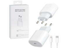 СЗУ Apple iPhone 20W USB-C Power Adapter White + кабель USB-Type-C / Lightning (1 м) Оригинал