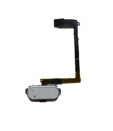 Шлейф со сканером отпечатка для Samsung G920 Galaxy S6 на кнопку Home (белый) (оригинал Б/У)