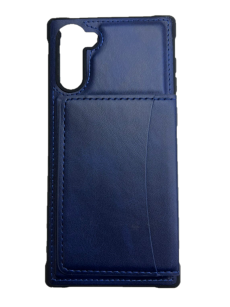 Кожаный чехол-накладка с карманом под карточки для Samsung N970 Galaxy Note10 (синий)