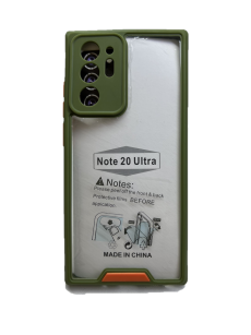 Чехол на Samsung Galaxy Note 20 Ultra противоударный с усиленными углами и защитой камеры (оливковый)