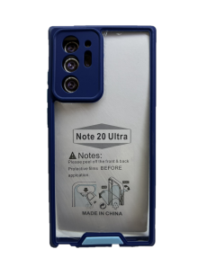 Чехол на Samsung SM-N985F Galaxy Note 20 Ultra противоударный с усиленными углами и защитой камеры (синий)