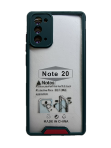Чехол на Samsung SM-N980F Galaxy Note 20 противоударный с усиленными углами и защитой камеры (зеленый)