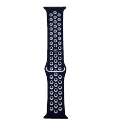 Ремешок силиконовый спорт Watch Series 38mm/40mm/41mm (Сине-белый) N20