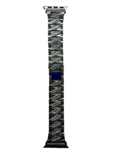 Ремешок для Apple Watch Series 38mm/40mm/41mm металлический женский "Стразы" №2 серебряный