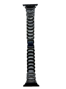 Ремешок для Watch Series 42mm/44mm/45mm/49mm металлический женский "Стразы" №2 (черный)