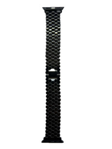 Ремешок метал для Apple Watch Series 38mm/40mm/41mm "Чешуя" (черный)